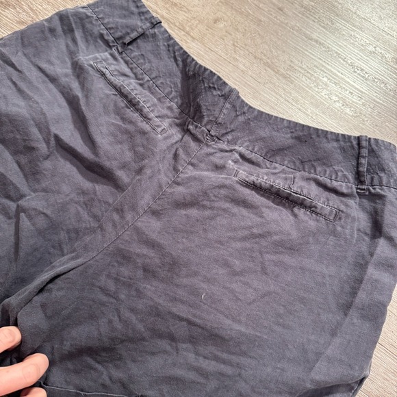 Vintage Mossimo Shorts Womens‎ 14 Blue 100% Linen Elastic Waist Casual Adult - Picture 6 of 10